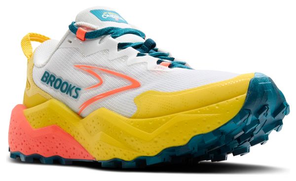 Brooks Caldera 8 Scarpa da trail da donna Bianco/Giallo/Corallo