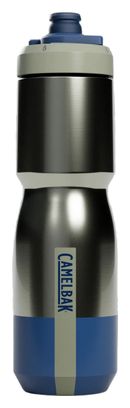 Camelbak Podium Insulated Steel 650ml Water Bottle, Chrome/Dark Blue