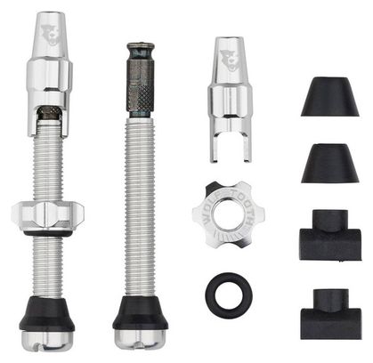Wolf Tooth Tubeless Valves with Clik Valve Silver