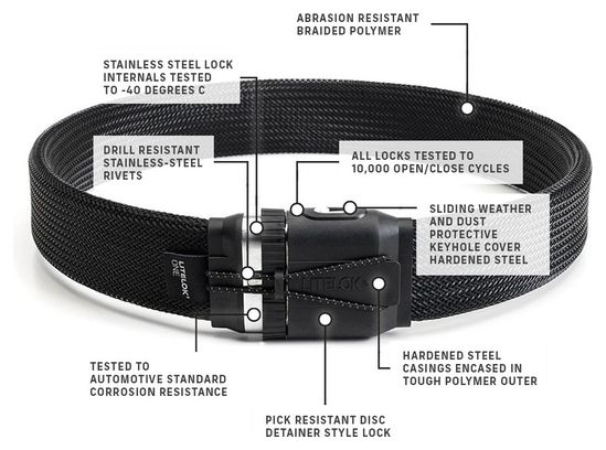 Litelok One tragbare Lock Crow Schwarz