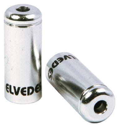 Elvedes Aluminum Brake Housing End Caps 5.0 mm 10 Pcs Silver