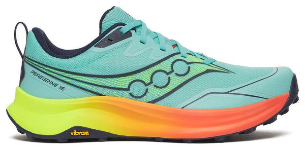 Chaussures Trail Saucony Peregrine 16 Bleu/Orange/Jaune Homme