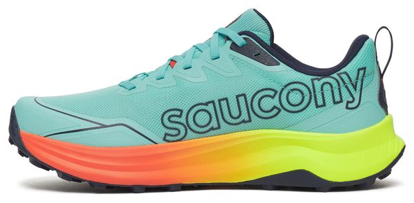 Chaussures Trail Saucony Peregrine 16 Bleu/Orange/Jaune Homme