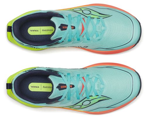 Chaussures Trail Saucony Peregrine 16 Bleu/Orange/Jaune Homme