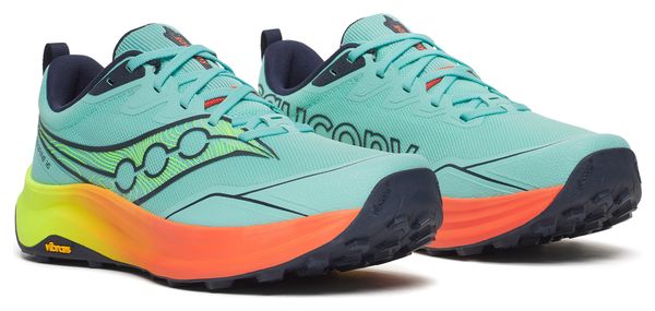 Chaussures Trail Saucony Peregrine 16 Bleu/Orange/Jaune Homme