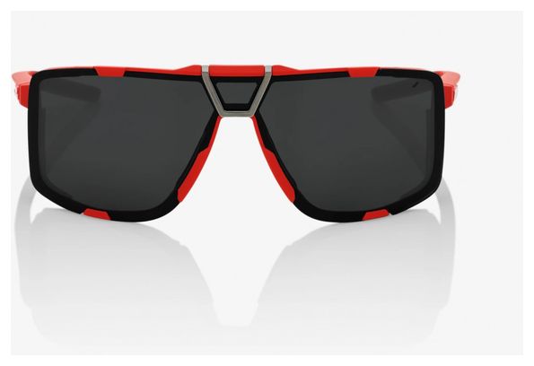 100 % Eastcraft Sonnenbrille ? Soft Tact Rot ? Schwarze verspiegelte Gläser