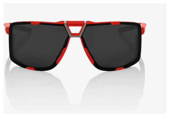 100 % Eastcraft Sonnenbrille ? Soft Tact Rot ? Schwarze verspiegelte Gläser