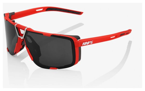 100% Eastcraft Sunglasses - Soft Tact Red - Black Mirrored Lenses