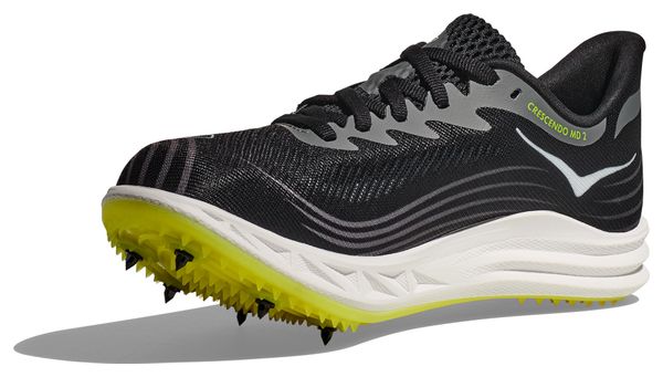 Hoka Crescendo MD 2 Black/White Unisex Track &amp; Field Shoes