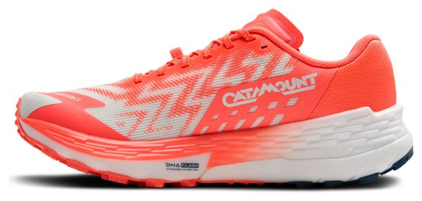 Chaussures Trail Brooks Catamount 4 Blanc/Rouge Femme