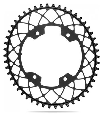 AbsoluteBlack Narrow Wide Oval Chainring Gravel 110/4 BCD 12 S Black