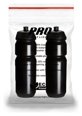 2 x Bidons - 750 ml - Noir