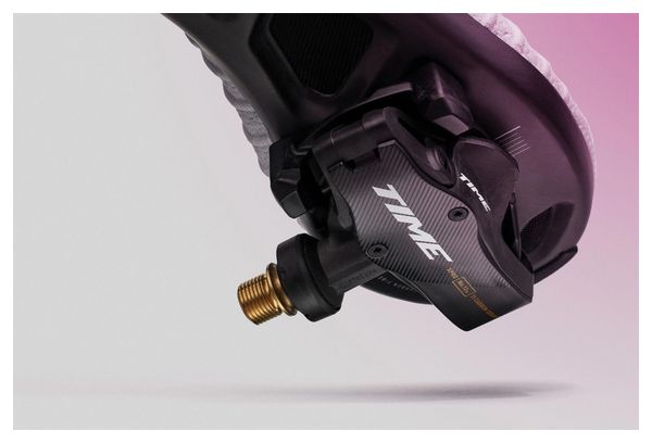 Time XPRO 12 SL Clipless Pedals | Q-factor 57 mm (Wide) Carbon Black Gold