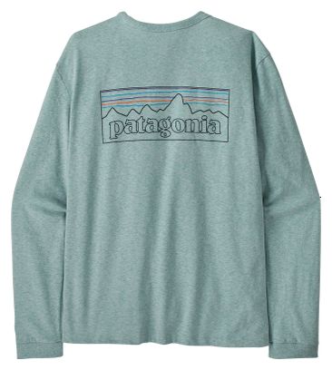 Camiseta de manga larga para mujer Patagonia P-6 Logo Responsibili-Tee Azul