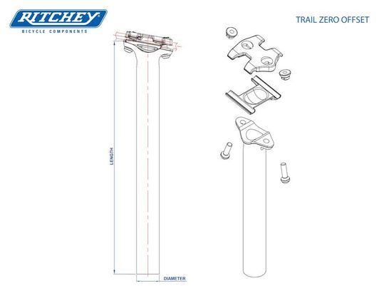 Seatpost Ritchey WCS Aluminum Recess 0mm Matt Black