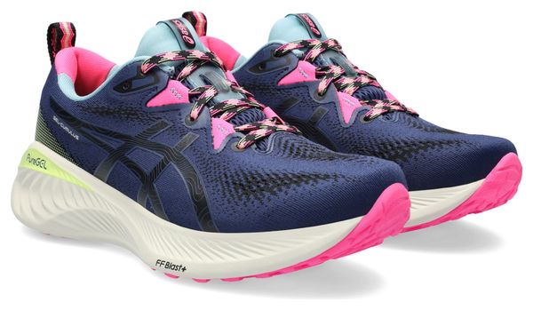 Asics Gel Cumulus 25 TR Blauw Roze Dames Hardloopschoenen