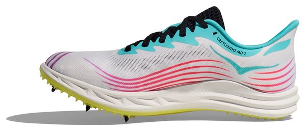 Hoka Crescendo MD 2 Track &amp; Field Schoenen Wit/Multicolour Unisex