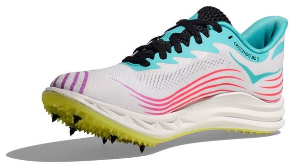 Hoka Crescendo MD 2 Track &amp; Field Schoenen Wit/Multicolour Unisex