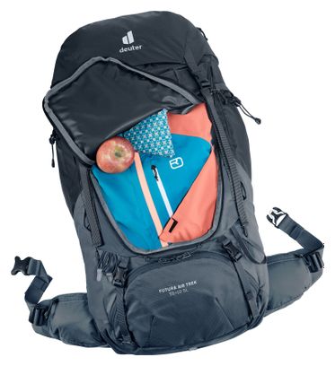 Borsa da escursionismo Deuter Futura Air Trek 55 + 10L SL Donna Nero