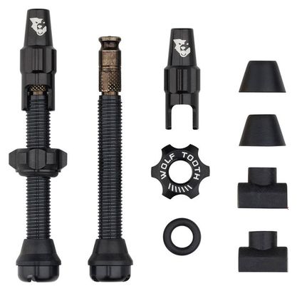 Wolf Tooth Tubeless Valves with Clik Valve Black