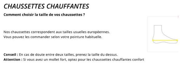 Chaussettes chauffantes confort