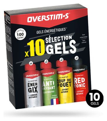 OVERSTIMS 10 Energy Gels LIQUID PERFORMANCE SELECTION
