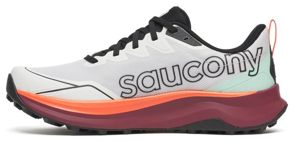 Chaussures Trail Saucony Peregrine 16 Blanc/Rouge Homme