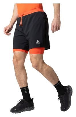 Odlo X-Alp Trail 6 Inch 2-in-1 Shorts Black / Orange