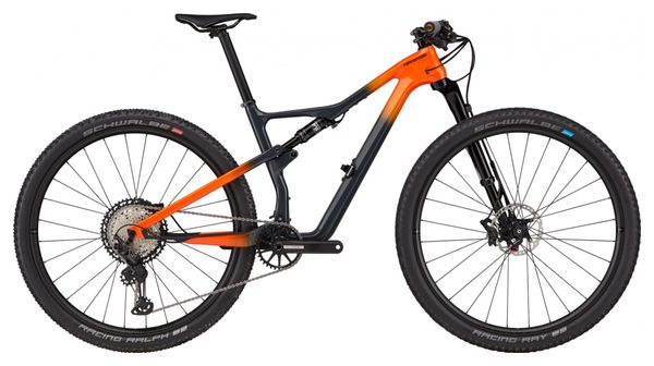 Cannondale Scalpel Carbon 2 Full Suspension MTB Shimano XT 12S 29'' Slate Gray Orange