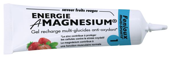 Gel énergétique Fenioux Multi-Sports Amagnésium Energie Antioxydant Fruits rouges - 35g