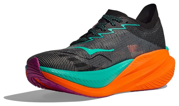 Chaussures Running Hoka Mach X 2 Noir/Vert/Orange Homme
