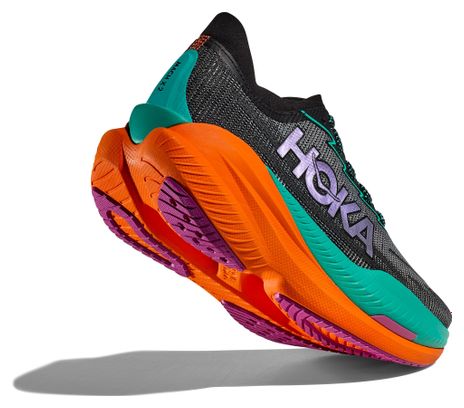 Chaussures Running Hoka Mach X 2 Noir/Vert/Orange Homme
