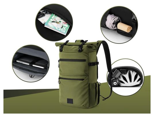 Sacoche porte-bagages extensible 3-en-1 ROCKBROS verte