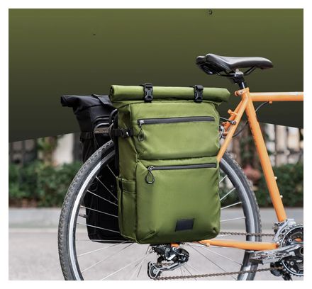 Sacoche porte-bagages extensible 3-en-1 ROCKBROS verte
