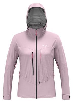 Women's waterproof Jacket Salewa Sella 3L Pink