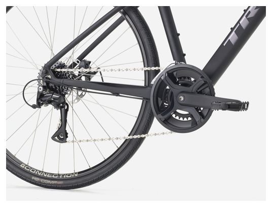 Bicicletta fitness Trek FX 1 Stepover Shimano Acera 8 velocità, 700 mm, nera, 4ª generazione