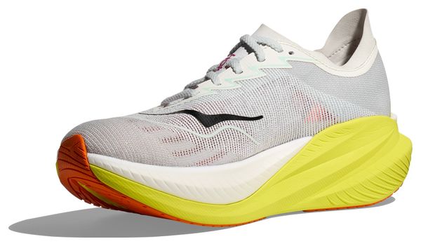 Hoka Mach X 2 Hardloopschoenen Wit/Geel/Oranje Heren