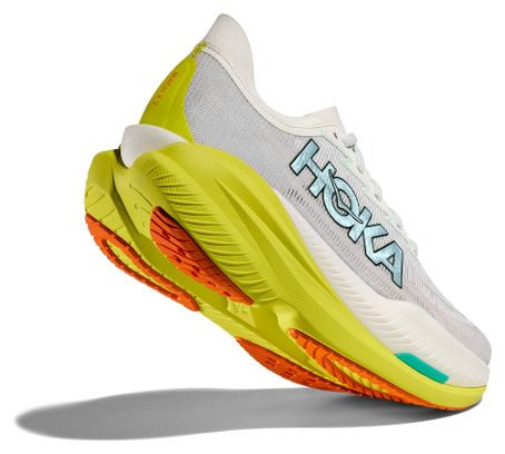 Hoka Mach X 2 Hardloopschoenen Wit/Geel/Oranje Heren