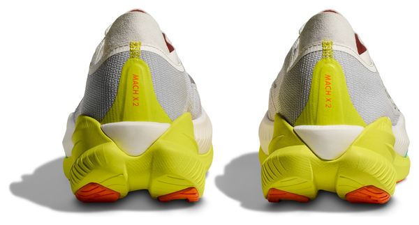 Scarpe da corsa Hoka Mach X 2 Bianco/Giallo/Arancione Uomo