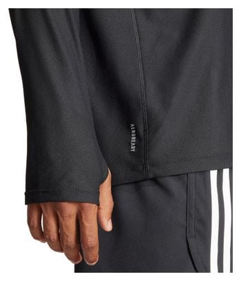 Camiseta de manga larga adidas Own The Run Negra Hombre