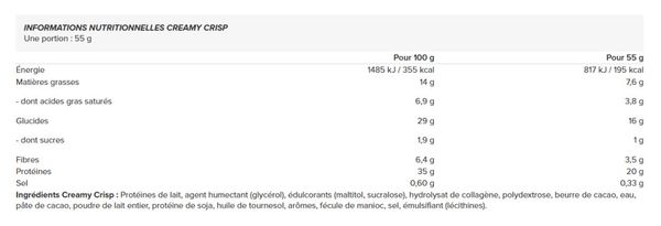 Boîte Barebells Barre Protéinée (12x55g) - Barebells - Creamy Crisp - Barres Protéinées