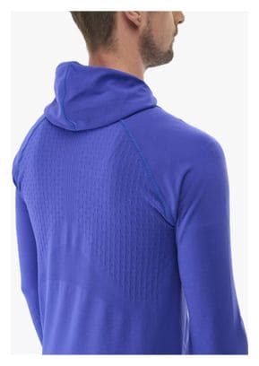 Veste à capuche Compressport 3D Thermo Seamless Bleu