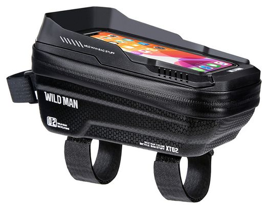 Bolsa de cuadro bici con porta móvil 1 L negra WILD MAN