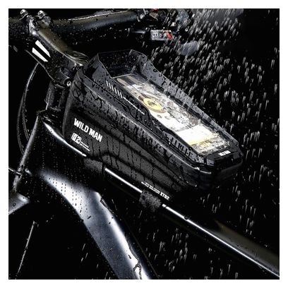 Bolsa de cuadro bici con porta móvil 1 L negra WILD MAN