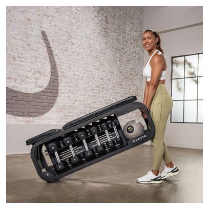 Centr fusion bench - banc de musculation réglable avec rangement pour haltères et ancrages pour bandes
