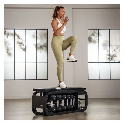 Centr fusion bench - banc de musculation réglable avec rangement pour haltères et ancrages pour bandes