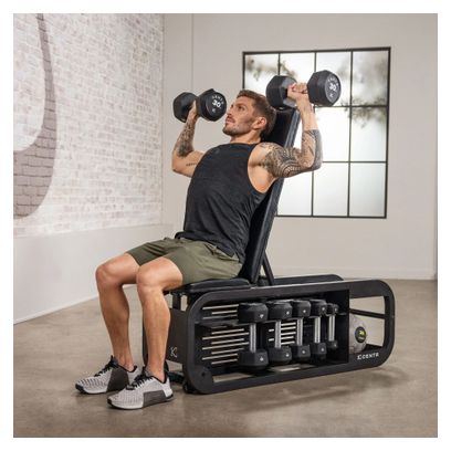 Centr fusion bench - banc de musculation réglable avec rangement pour haltères et ancrages pour bandes