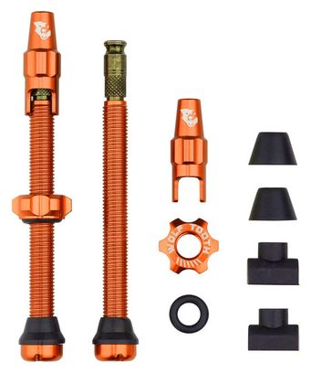 Valvole tubeless Wolf Tooth con valvola Clik Orange