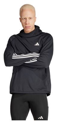 adidas Own The Run 3-Stripes Hoodie Black Homme