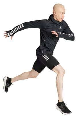 adidas Own The Run 3-Stripes Hoodie Nero Uomo